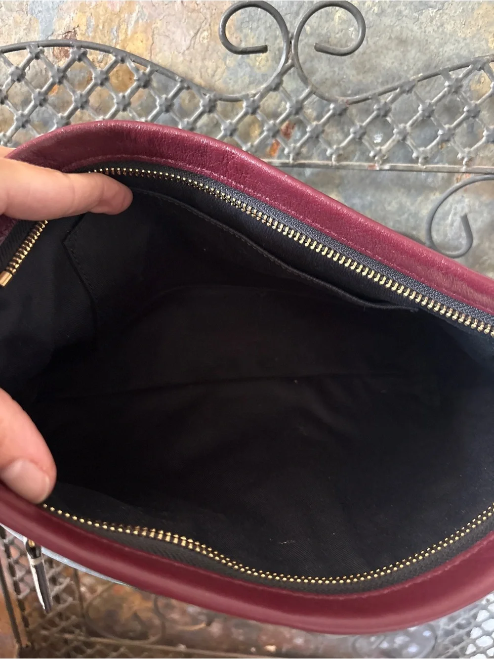 RARE VINTAGE COACH LEGACY Ocelot Calf Hair Clutch/Wristlet LEOPARD AND BURGUNDY